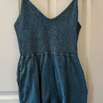 Wild Fable  Blue Romper Crossback Photo 0