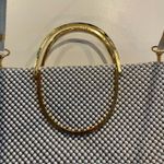 Vtg Emp Orr White Beaded Metal Mesh Evening Bag Gold Flip Handles Shoulder Strap Photo 6