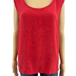 Y2K VINTAGE XL Half Moon Bay Red 100% Silk Chinese New Year Floral Top Shirt Photo 0