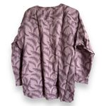 Duluth Trading Co Womens Blouse Sz 2X Wrinklefighter Tunic Purple Feather NEW Photo 3