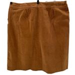 Lands' End  Corduroy Button Front Skirt Brown Knee Length Casual Pockets Sz 20W Photo 2