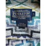 Pendleton Southwest Wool and Leather Trim Open Cropped Shrug Jacket Large Photo 6