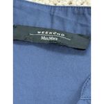 max mara Weekend Drawstring Cotton Poplin Midi Dress Blue ~Small Short Sleeve Photo 1