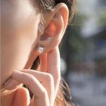 Pearl Cat Earring & Necklace Set Silver Photo 4