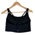 Lululemon  Black Strappy Crisscross Back Sports Bra Size 10 Photo 3