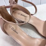 Ralph Lauren Bellanie Pink low block Glitter Rose Gold Strap Size 9 Photo 1