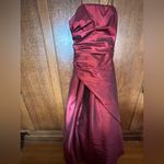 Y2K Watters & Watters Iridescent Burgundy Red Floor Length Formal Dress, Size 14 Photo 5