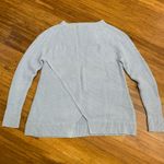 Loft Women's Light Blue Textured Knit Pullover Sweater Crew Neck Long Sleeve M Photo 3