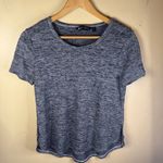 Athleta  Womens Breezy‎ Black White Space Dye Active Shirt Size Small Performance Photo 0