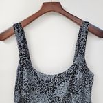 Fresh Produce Maxi Tank Dress Womens M Black Gray Floral Smocked Sleeveless USA Photo 10