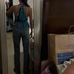 Free People Hot Tropics Tank Top M Floral Print Halter Blue Boho Chic/XS Photo 8