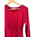 Peruvian Connection  celeste jersey midi dress‎ Long Sleeve Tie Waist size Medium Photo 2