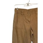 Christopher & Banks  Beige Wrinkle Free Linen Blend Wide Leg Pants Women Sz 4P Photo 2