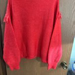 Scoop NYC Women's Fringe Sweater Pullover, Size XL Dark Salmon Pink Photo 5