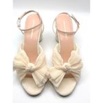 Loeffler Randall Ivory Camellia pleated-bow 90mm sandals size 12 B Photo 3