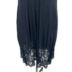 Marni Black Silk Tie Neck Crochet Hem Short Sleeve Dress Size 40 US 4 Photo 3