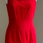 Hugo Buscati NWT Mini beautiful Red Dress SZ 8 100% Silk small split on … Photo 0