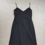 City Triangles Vtg  Black Glitter Prom Dress M Strappy Open Back Y2K 90s Evening Photo 3