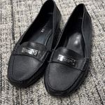 Coach Fredrica Black Pebbled Leather Flats for Women Sz 7.5 Photo 0