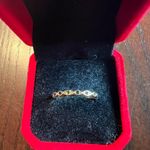 Gorgeous Gold Tone Emerald Created Band Size 7 NWT Photo 0