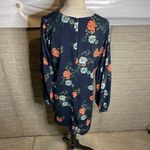 Merona  Womens Floral Long Sleeve Scoopneck Round Neck Aline Dress Size‎ Large Photo 2