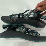 Chaco Sandals Teal Green Aztec Strappy Sling Back Women 8 Outdoor non marking Photo 4