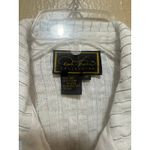 Leslie Fay Diane Gilman 100% Linen Striped Button Down Shirt Womens M Collared Casual Top Photo 1