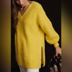 Anthropologie Pilcro  Yellow Fuzzy V-neck Oversized Sweater(Size XS) Photo 3