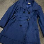 Worthington Royal Blue Double-Breasted Trench Coat Elegant Outerwear D-13 Photo 0