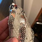 Tory Burch  Black Tee with Sequin Sleeve Size Small Photo 6