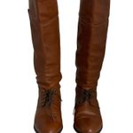 L.L.Bean Vintage Womens 7 M Tall Tan Brown Soft Leather Riding Lace Boots Canada Photo 13