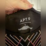 Apt. 9 Women's ® Short Sleeve Embellished Top Metallic Glitter Round Hem Tee L Photo 3