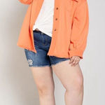 POL  French Terry Oversized Coral Shacket Photo 0
