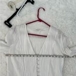 N/Nicholas Cotton White Eyelet Long Sleeve Mini Tiered Dress Size 6 Photo 12