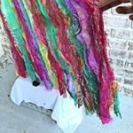 Sandy Brand Skirt XL NWT Artsy Festive Front Button Elastic Stretch ba… Photo 4