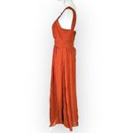 Birdy Grey Maxi Dress Women's Medium Rust Orange Tie Back Halter Sleeveless Photo 1