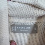 Everlane Cream Thermal Knit Turtleneck Sweater Womens M Organic Cotton Casual Photo 6