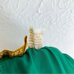 Victoria's Secret Victoria’s Secret Gold Label Satin Lounge Pants Emerald Green Sz Medium Photo 3