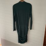 Michael Stars  Green Long Sleeve Mini Dress Ruched NWOT Photo 4