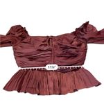 Ulla Johnson  Mirelle Ruched‎ Satin Top Desert Rose Long Sleeve Women’s Size 4 Photo 13