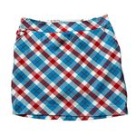 Royal & Awesome Womens Golf Skort Skirt Plaid Preppy Size 8 Blue Photo 1