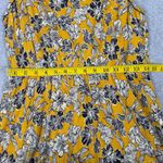 Market & Spruce Women's Size L Yellow Floral Embroidered Sleeveless Dress Photo 12