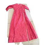 Vintage Lisanne Loungewear Dress Women Medium Pink Floral Robe Zip Housecoat Photo 3