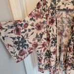 Davi & Dani  Kimono Size Large Floral Flowy Boho Open Front Photo 2