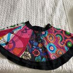 Desigual  juniors size 13 circle skirt skater colourful geometric flowy elastic Photo 3