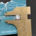 Sterling Silver HAUTE JEWELS 925 Gold Vermeil Solitaire Stud 4mm Earrings 1.8g Photo 4