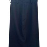 Bisou Bisou  black pencil minimalist skirt with zipper back size 2 Photo 0