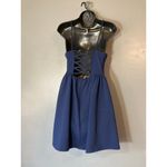 Trac blue sleeveless vneck mini dress Size M Photo 4