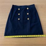 J.Crew 100% Linen/Cotton Blend Navy Blue Sailor Skirt Sz 2 Preppy Coastal Twee Photo 8