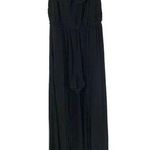 Dee Elly  Maxi Romper Shorts Hi Lo Ruffle Sleeve Blouson Black Size M Photo 0